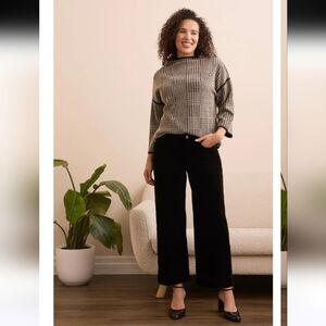 Tribal 14P Black Corduroy Pants Stretch Fall Winter Classic Classy CA-3210